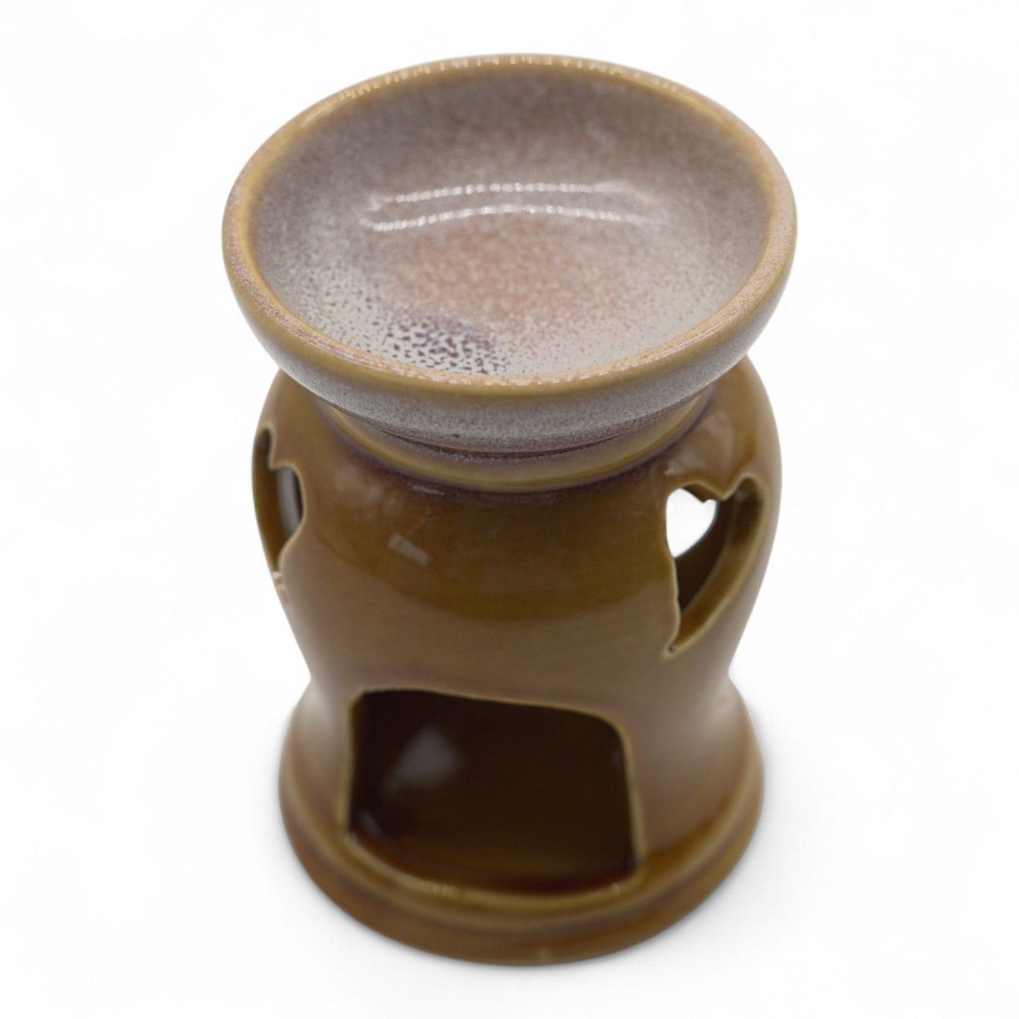 Classic Rustic Oil Burner - Heart Cut-out