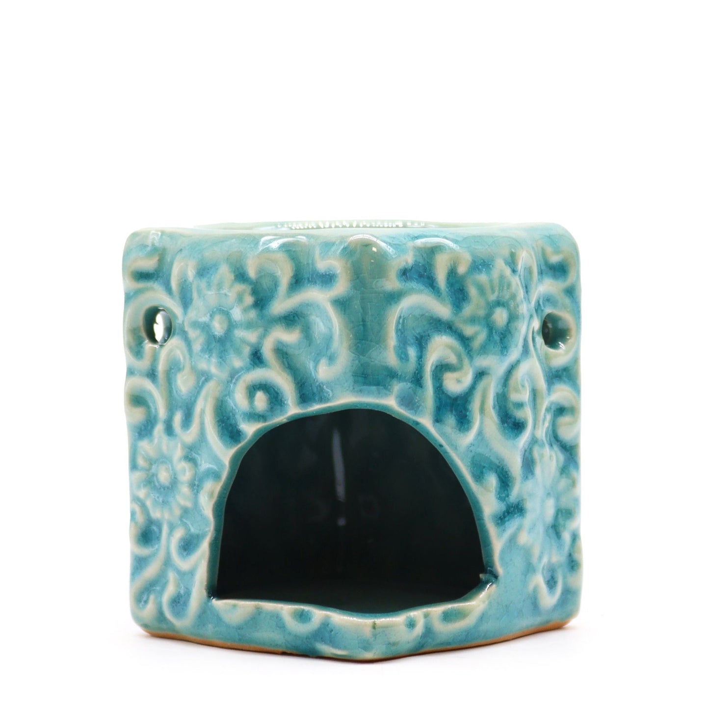 Classic Small Square Floral Oil Burner