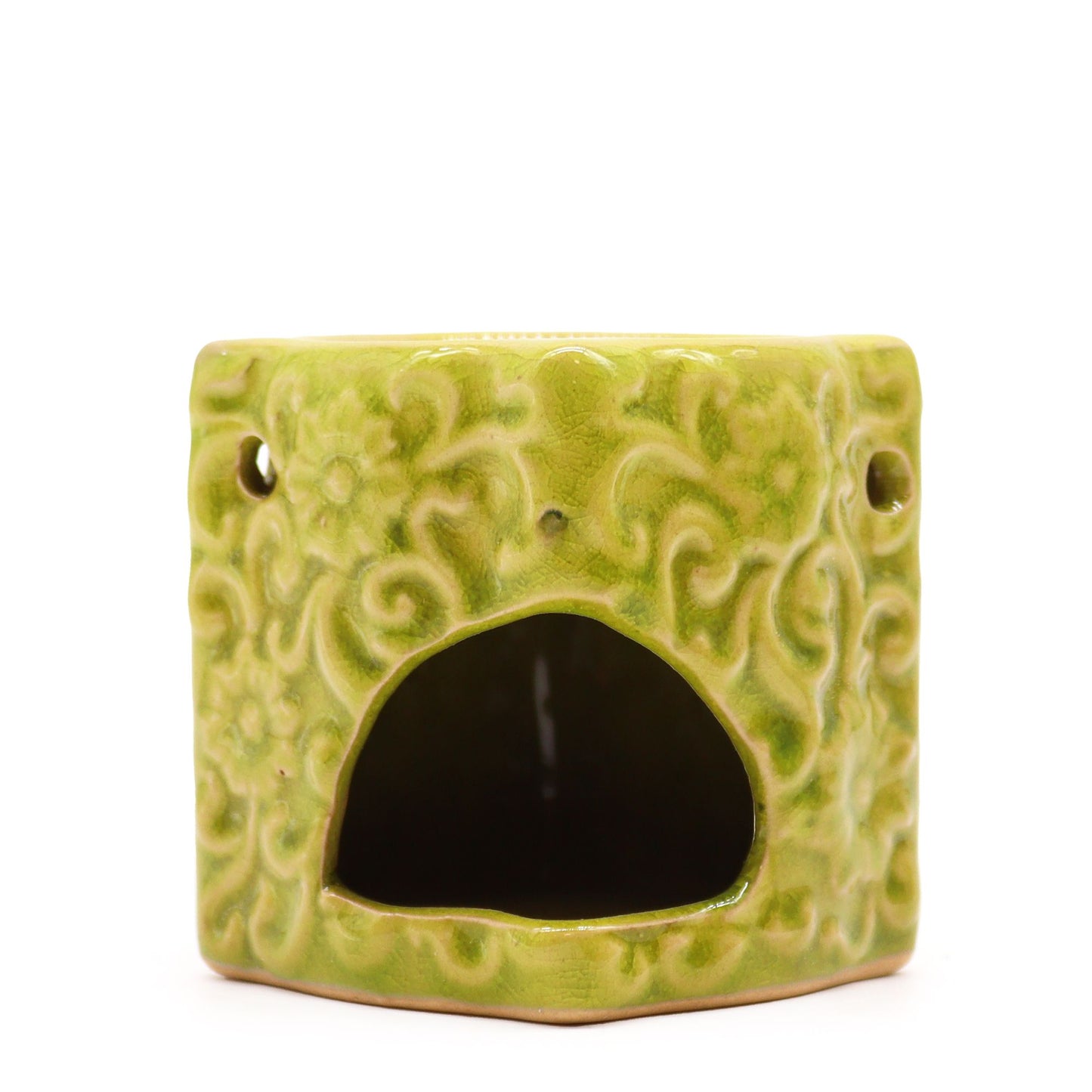 Classic Small Square Floral Oil Burner